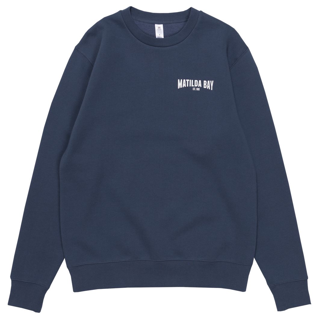 Grey/Blue Crew Sweater