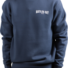 Load image into Gallery viewer, Grey/Blue Crew Sweater
